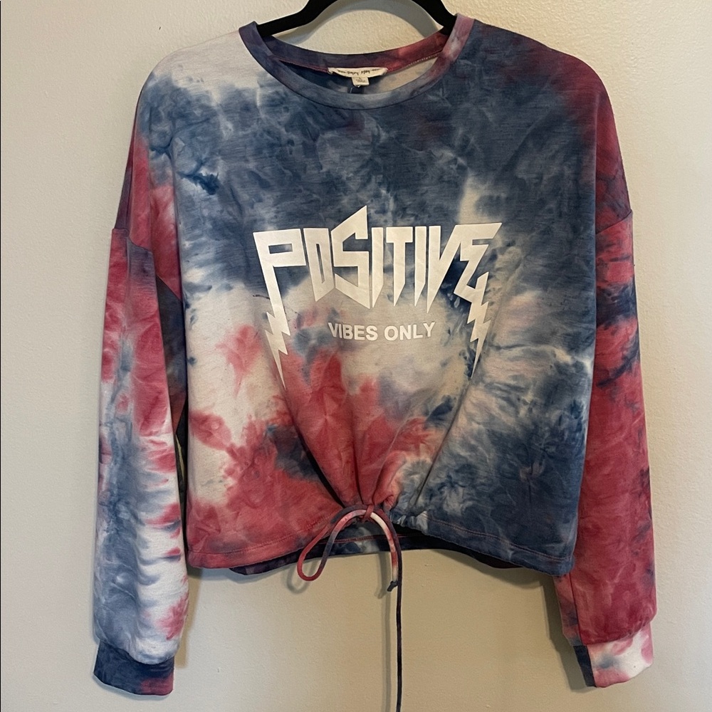 Tie-Dye Positive Vibes Sweatshirt